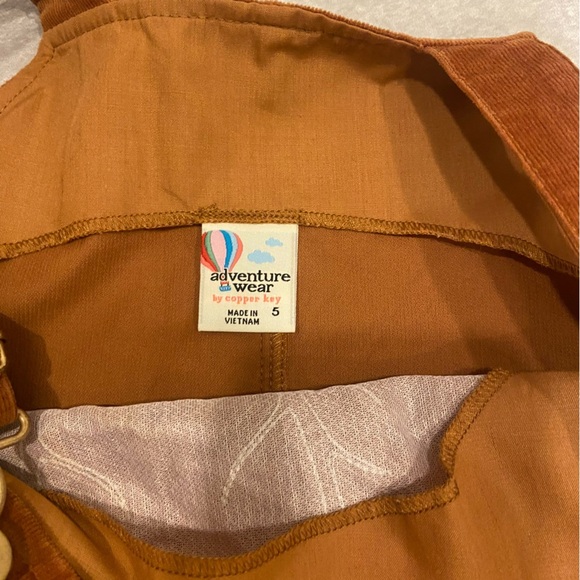 Adventure Wear by Copper Key Girl’s Corduroy Deer Dress Size 5 Brown Overall - Picture 5 of 10
